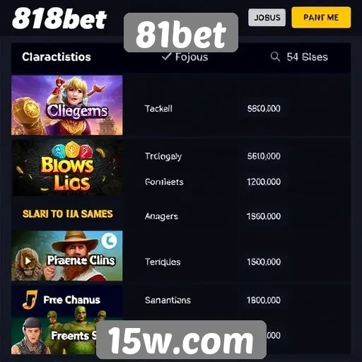 Comparativo de jogos populares disponíveis no 81bet